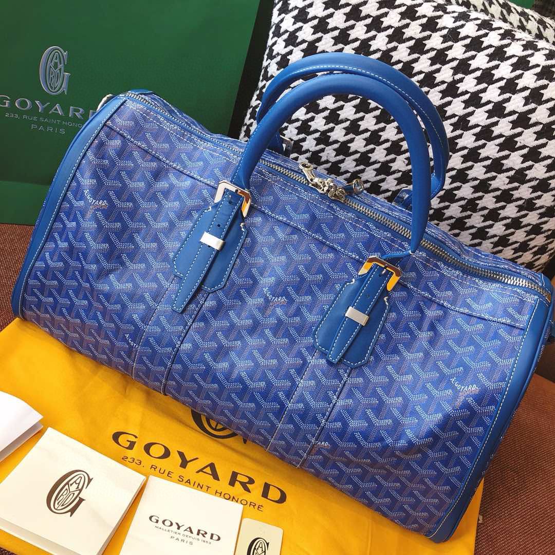 Goyard Monogram Wristlet Pouch Black Blue