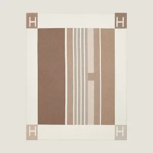 hermès Avalon Vibration Throw Blanket-Écru / Naturel