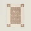 hermès Avalon baby blanket-Noisette Moyen / Blanc