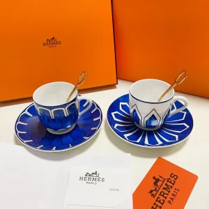 hermès Bleus d’Ailleurs coffee Cups and Saucers set