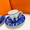 hermès Bleus d’Ailleurs coffee Cups and Saucers set