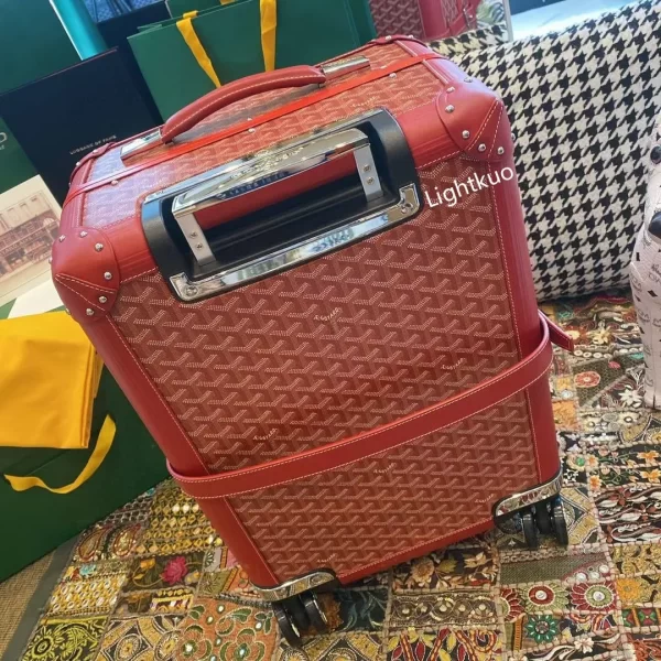goyard bourget PM trolley suitcase red