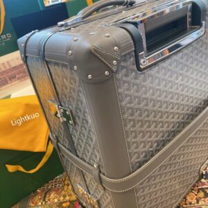 goyard bourget PM trolley suitcase grey