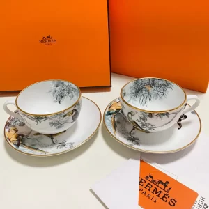 hermès Carnets d’Equateur Set of 2 Tea Cup & Saucer