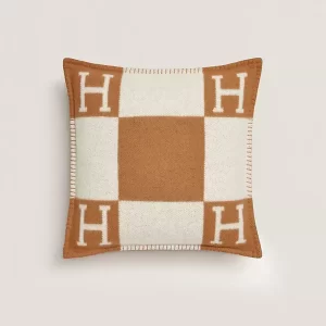 hermès Avalon Pillow, Small Model-Écru / Camel