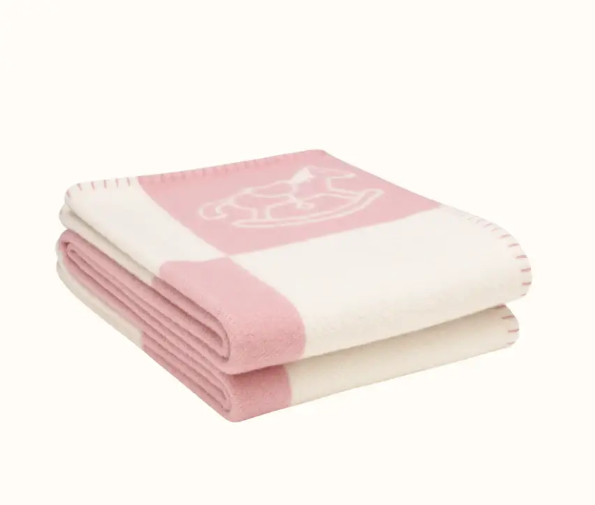 Hermès Adada "Avalon" Baby Blanket Rose Lilas Lightkuo