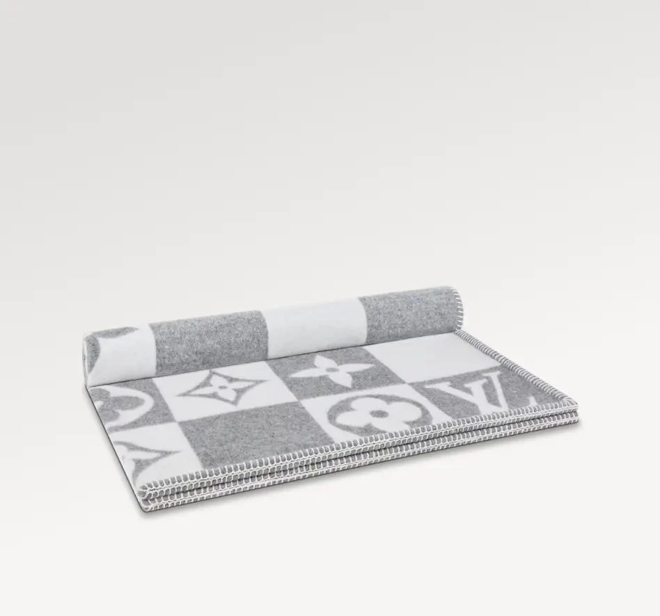 LV Checkmate Blanket Grey