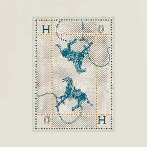 Hermès Western And Company Blanket - Indigo