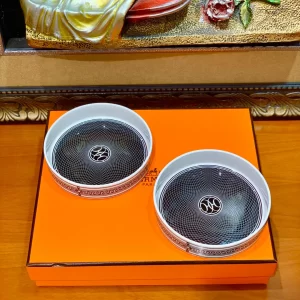 Hermès H Deco Small Bowl in 2 pieces