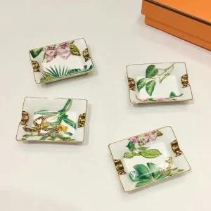 Hermès Passifolia set of 4 mini Ashtrays