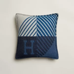 Hermes H Diagonale pillow bleu marine