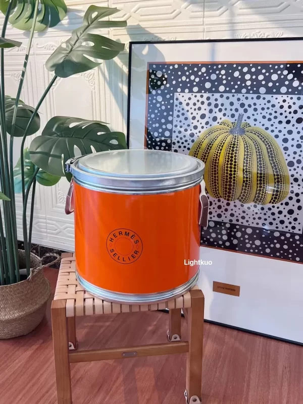 Hermes Box Drum Saddle BOX Orange