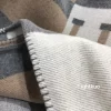 Hermès Avalon Bayadere Blanket - Écru / Naturel