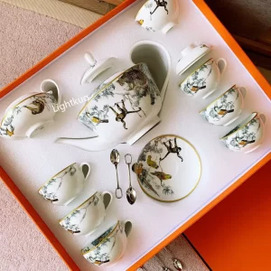 Hermes Carnets d’Equateur Set of 15 Tea Set